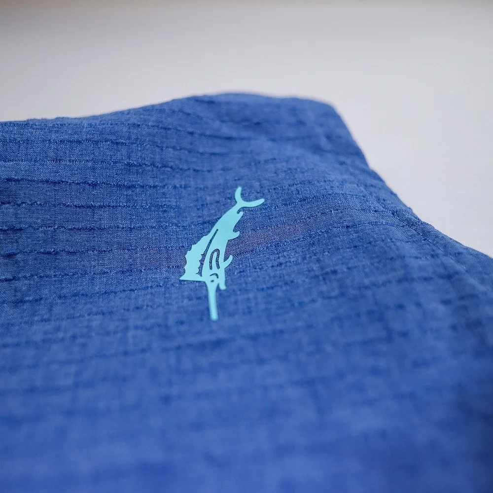 Tommy Bahama The Bahama Coast IslandZone Shirt 3XLT Blue Performance‎ Textured